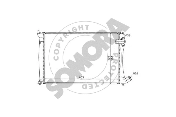Radiator, engine cooling (052240G)