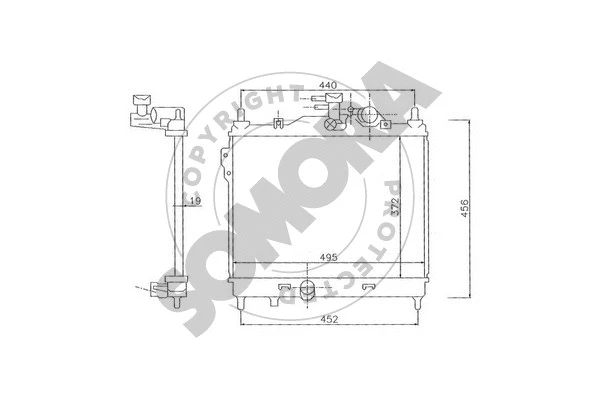 Radiator, engine cooling (130540A)
