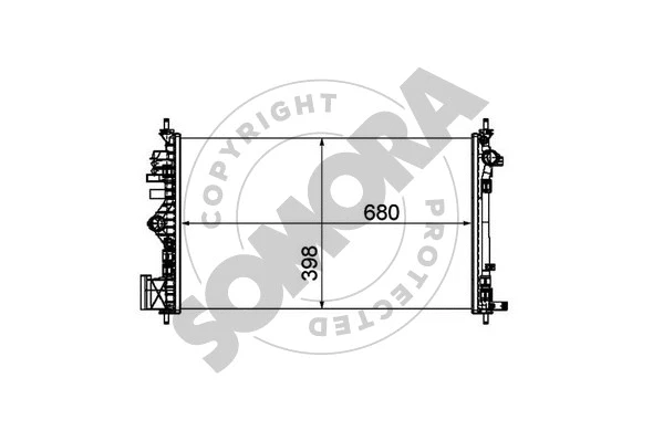 Radiator, engine cooling (210840E)