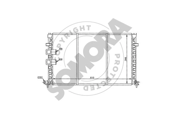 Radiator, engine cooling (052240C)