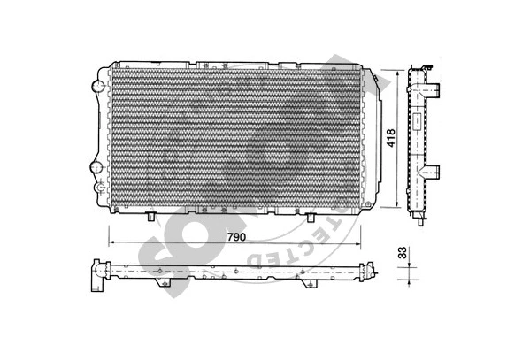 Radiator, engine cooling (084041)