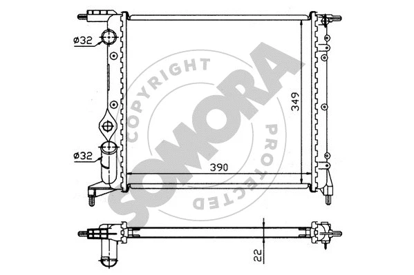 Radiator, engine cooling (240342)