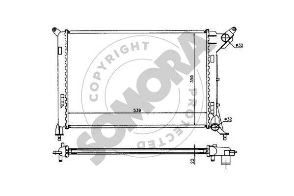 Radiator, engine cooling (040040)