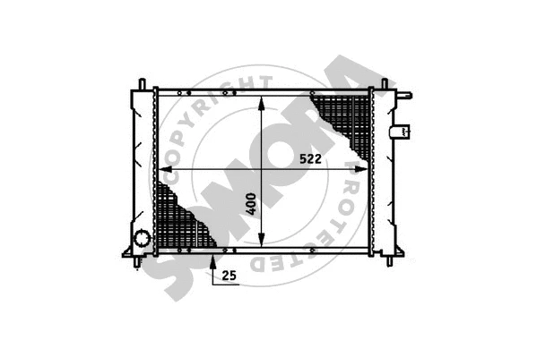 Radiator, engine cooling (260740A)