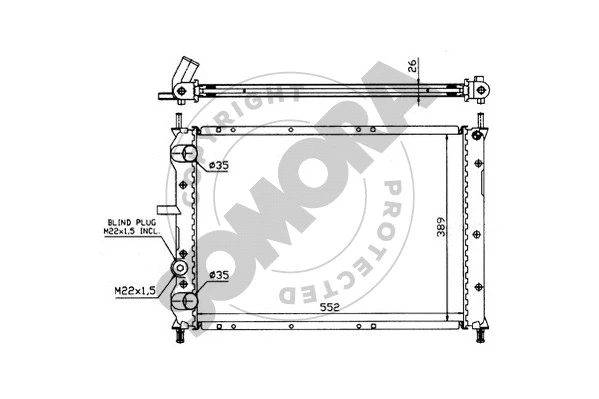 Radiator, engine cooling (082242)