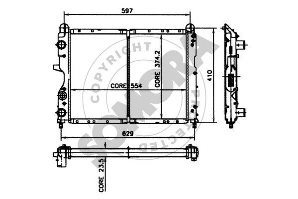 Radiator, engine cooling (082042)