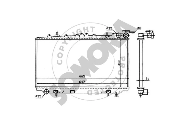 Radiator, engine cooling (192240)