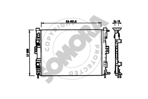 Radiator, engine cooling (243240)