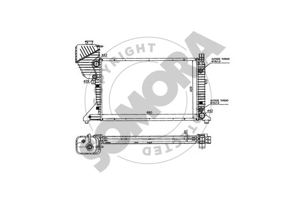 Radiator, engine cooling (172140C)
