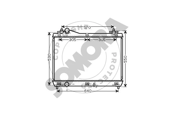 Radiator, engine cooling (305140A)