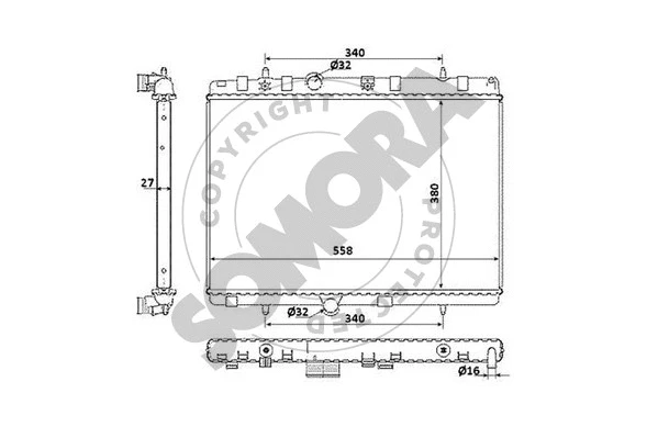 Radiator, engine cooling (050440C)