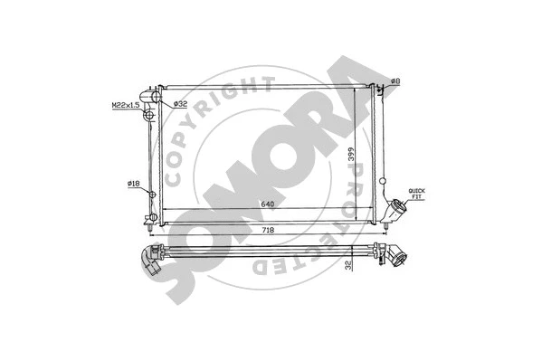 Radiator, engine cooling (223240F)