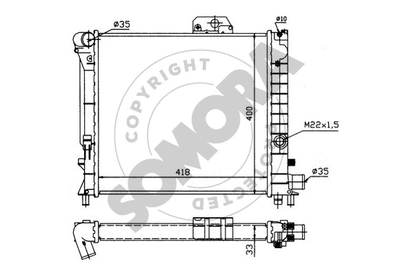 Radiator, engine cooling (272040)