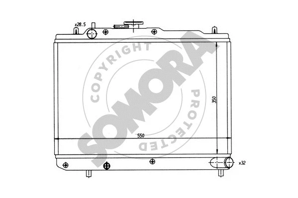 Radiator, engine cooling (165140)