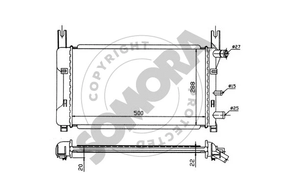 Radiator, engine cooling (092140)