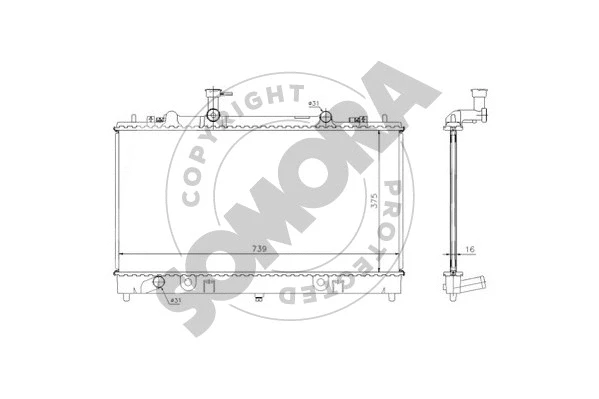 Radiator, engine cooling (161141)