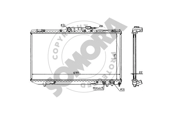 Radiator, engine cooling (311642)