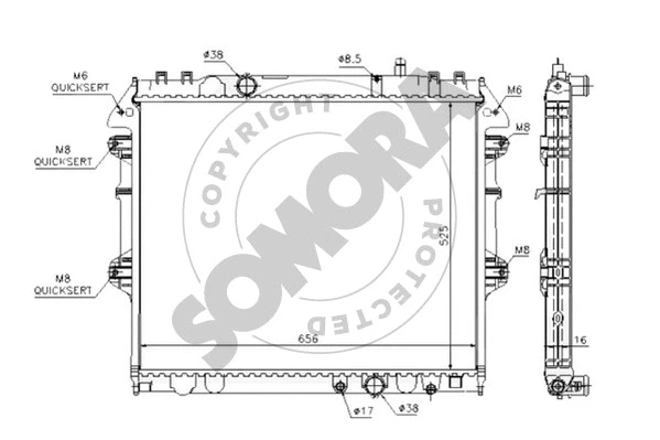 Radiator, engine cooling (318840)