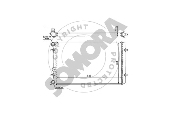 Radiator, engine cooling (350940C)