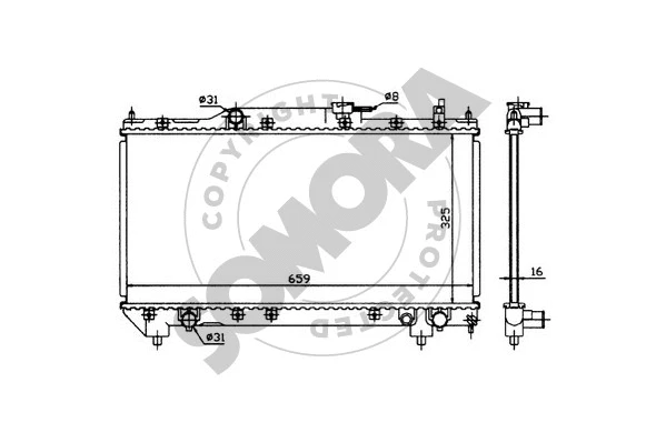 Radiator, engine cooling (311740)