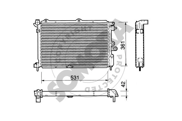 Radiator, engine cooling (210242)