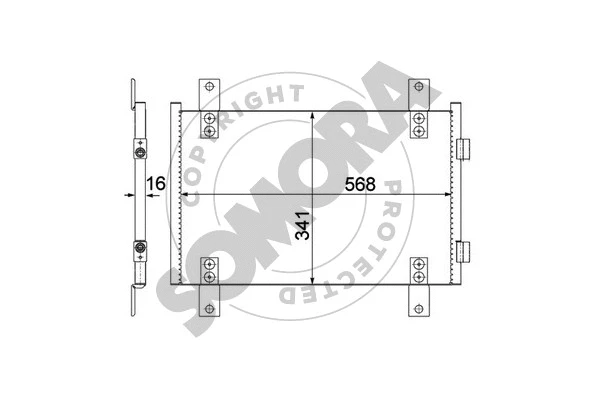 Condenser, air conditioning (084160A)