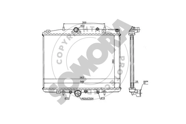 Radiator, engine cooling (223240N)