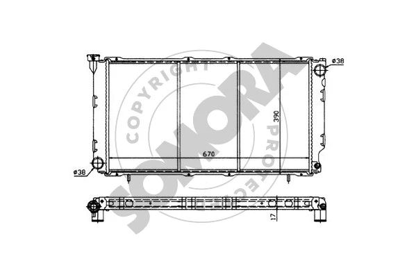 Radiator, engine cooling (332040)
