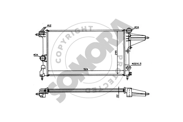 Radiator, engine cooling (210240)
