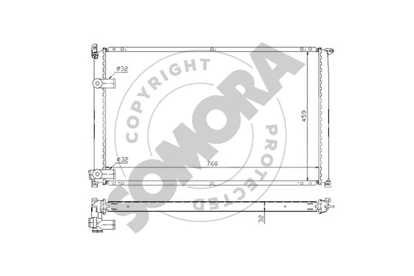 Radiator, engine cooling (245540A)