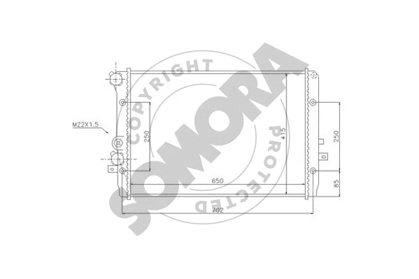 Radiator, engine cooling (350940B)