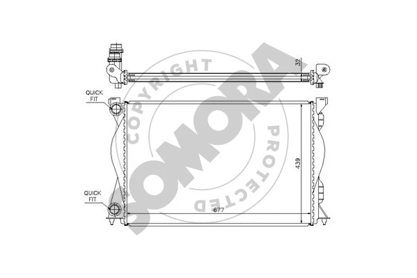 Radiator, engine cooling (021040)