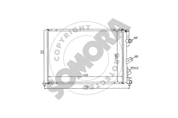 Radiator, engine cooling (242040F)