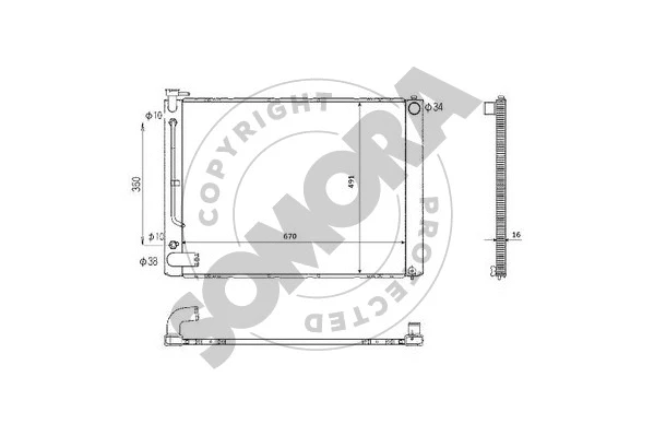 Radiator, engine cooling (374140A)
