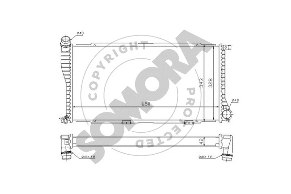Radiator, engine cooling (041243)