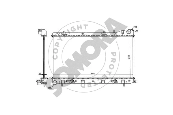 Radiator, engine cooling (333240A)