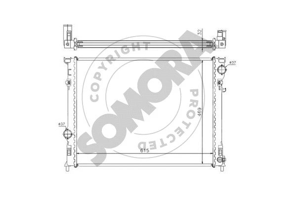 Radiator, engine cooling (171040)