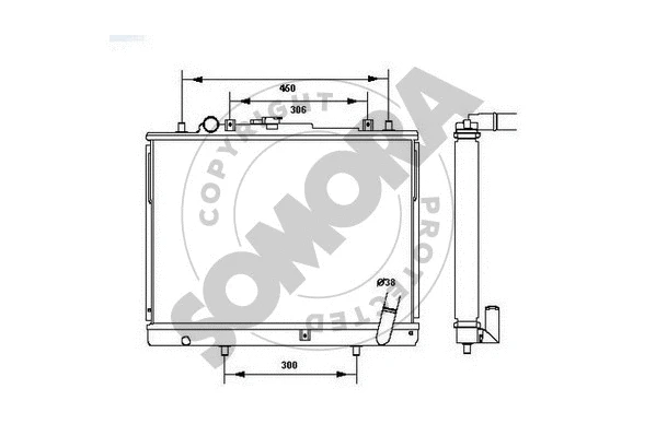Radiator, engine cooling (187040A)