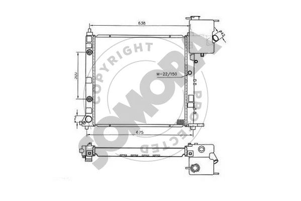 Radiator, engine cooling (173040B)