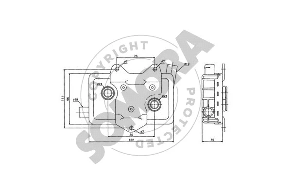 Oil Cooler, engine oil (171365L)