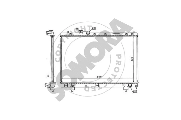 Radiator, engine cooling (315140)
