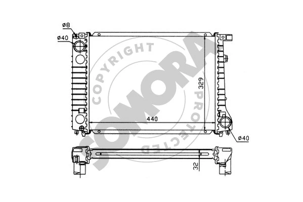 Radiator, engine cooling (040241)