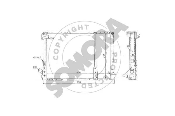 Radiator, engine cooling (242040G)