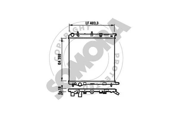 Radiator, engine cooling (050440)