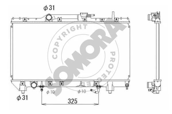 Radiator, engine cooling (311640A)
