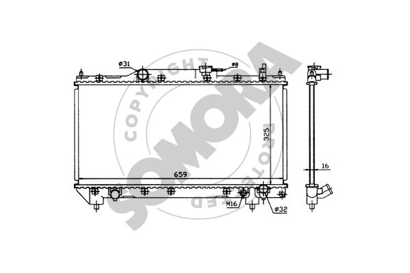 Radiator, engine cooling (311742)