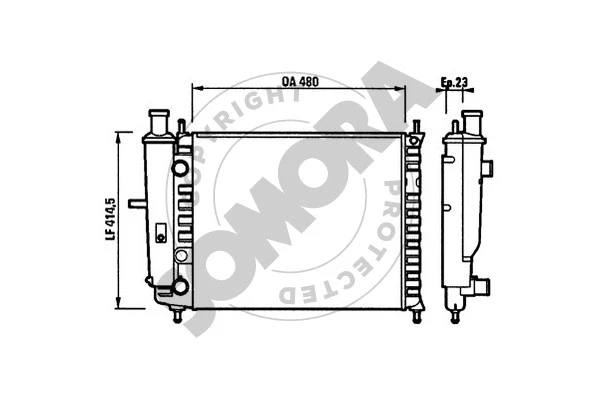 Radiator, engine cooling (082243)