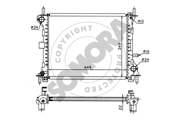 Radiator, engine cooling (093440)