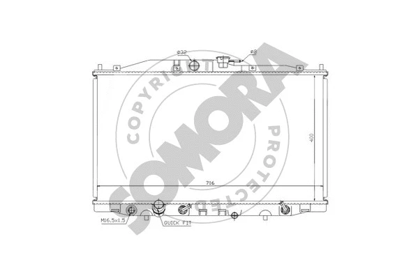 Radiator, engine cooling (122740)