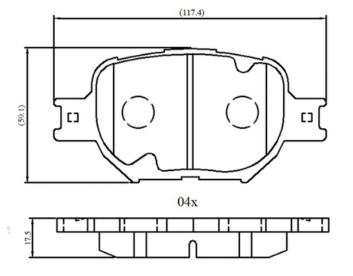 Brake Pad Set, disc brake (NP3049)